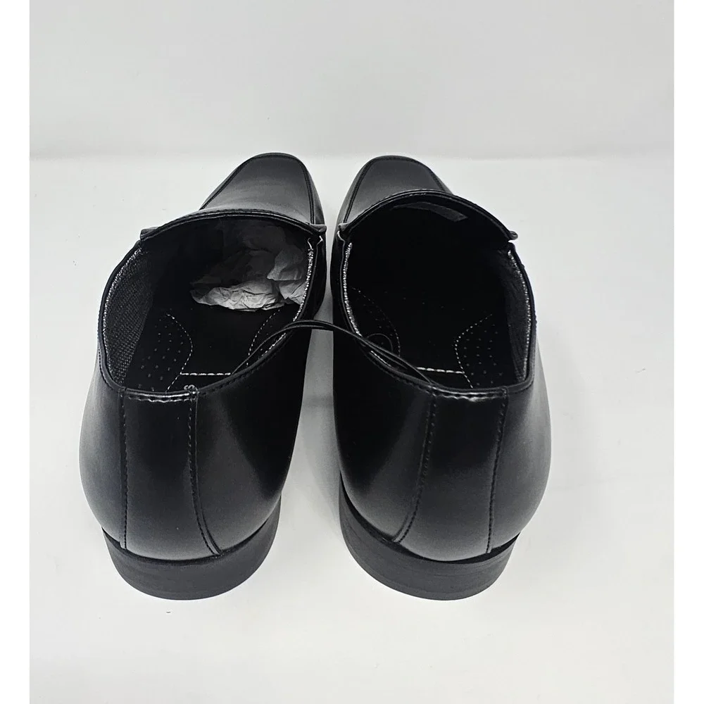 Perry Ellis Loafers Dress Shoes Mens 10 Wide Bicycle Toe Black Portfolio Slip On